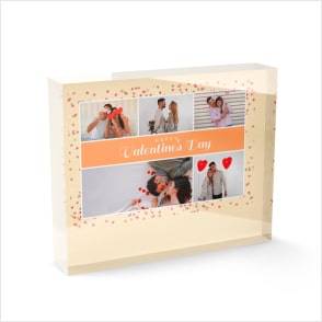 Acrylic Photo Block for Valentine"s Day